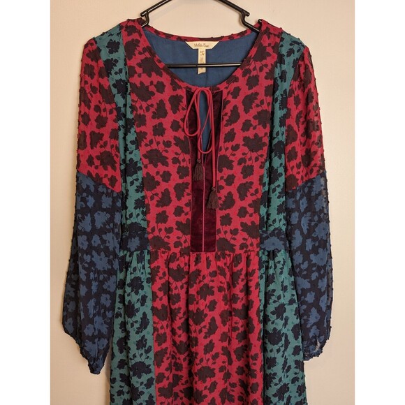 Matilda Jane Women's Multi-color Hi Lo A Little Party Dress #28690D Size S Sheer - Picture 4 of 13